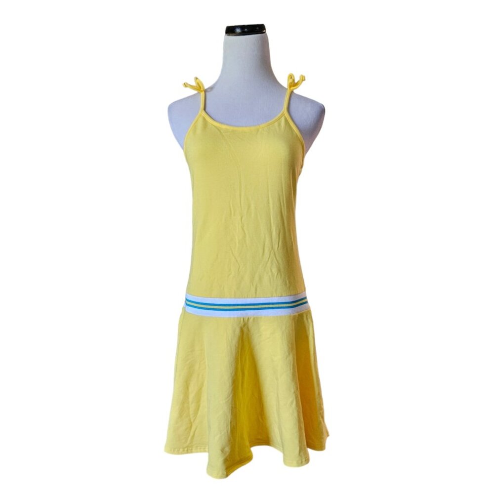 DEADSTOCK Girl Connection yellow tennis sundress . youth XL 14 / 16